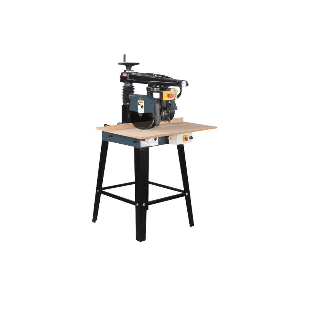 Castaly 12" Radial Arm Saw RS-612 industrial woodworking machine with compact radial arm assembly, precision cutting head, and durable steel stand for accurate crosscutting and trimming operations.

Castaly 12" Radial Arm Saw RS-612 cutting position configurations showing adjustable head travel, smooth radial arm movement, and precision angle setup for woodworking applications.