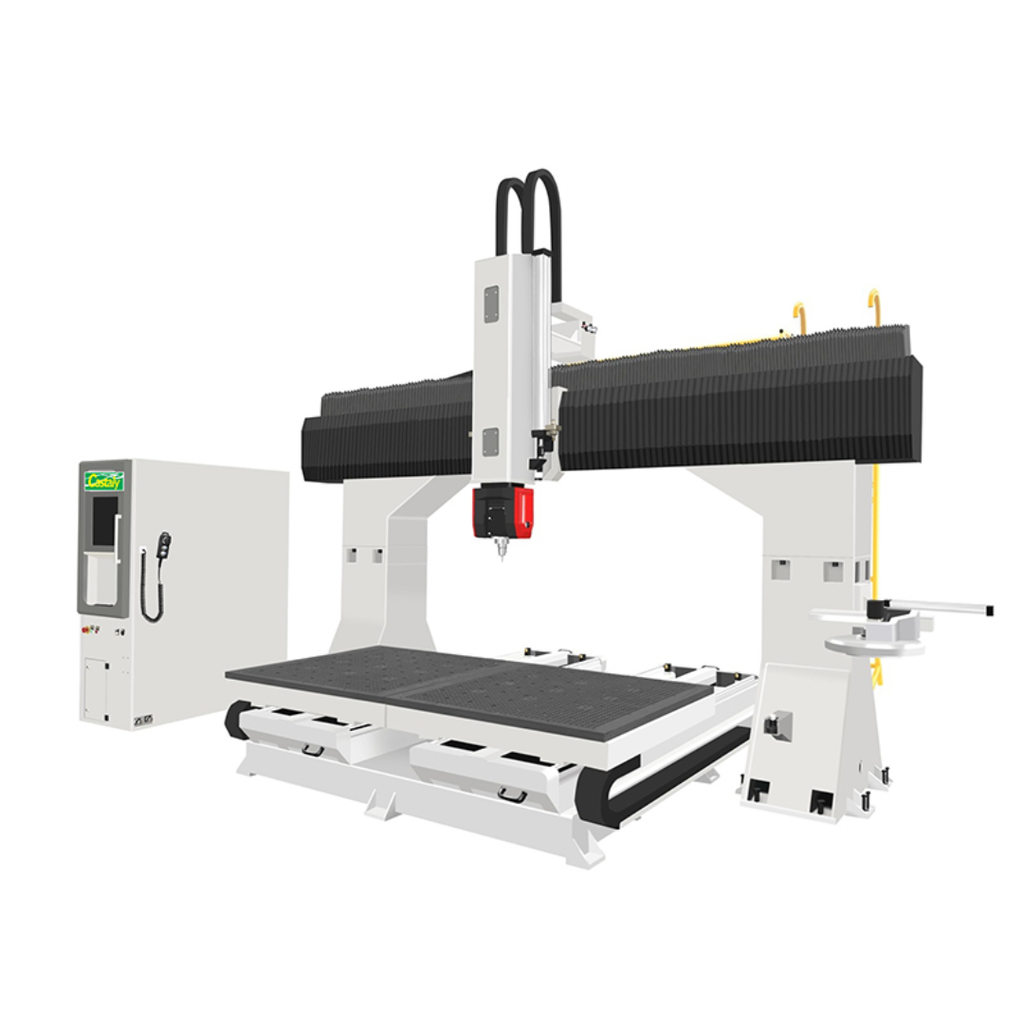 Castaly CR-DU Single 4’x8’ or 4'x4' Dual Table CNC 5 Axis Router
