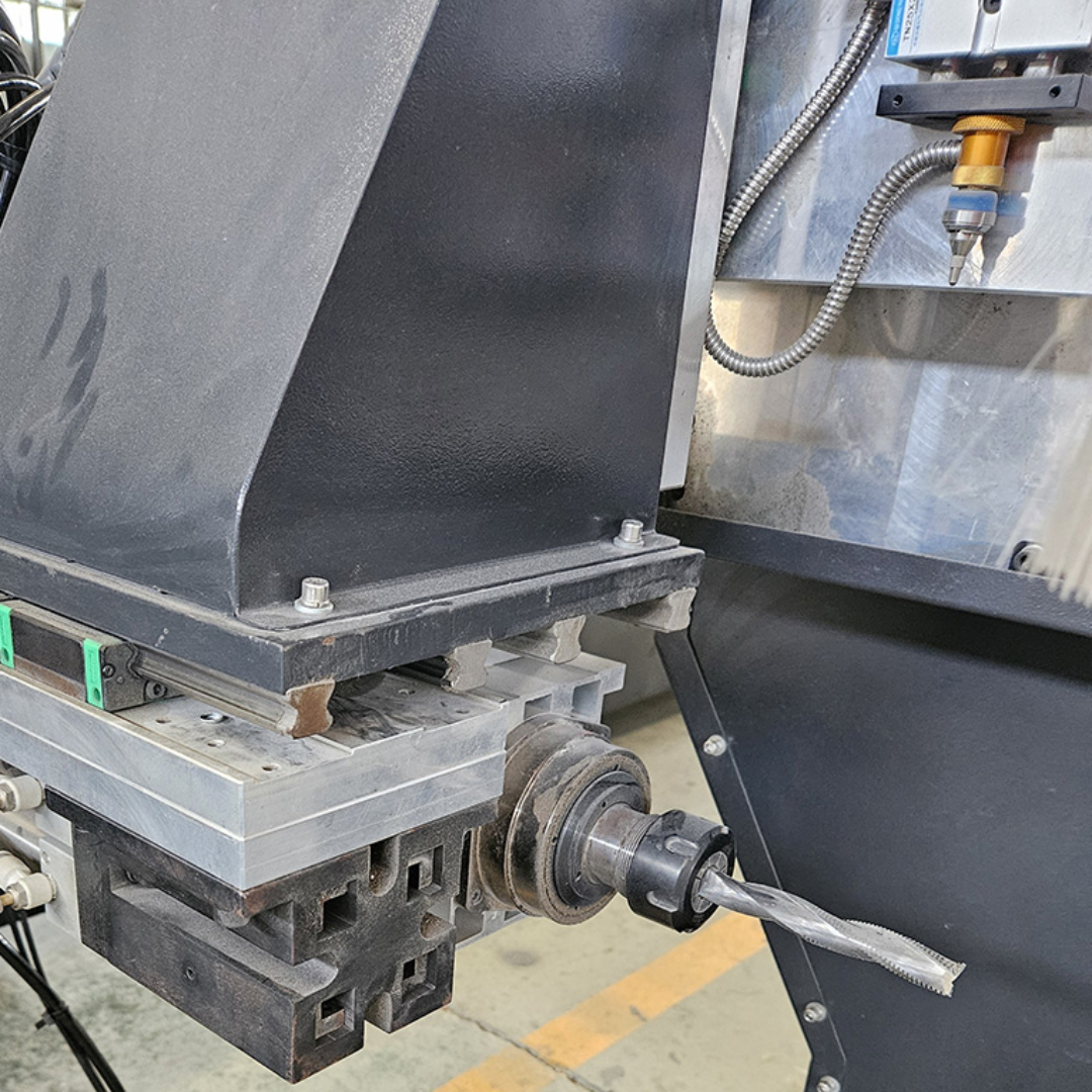 Castaly Rhéa CNC Top Face and One Edge Door Processing Machine Center conveyor and feed system for automated door handling