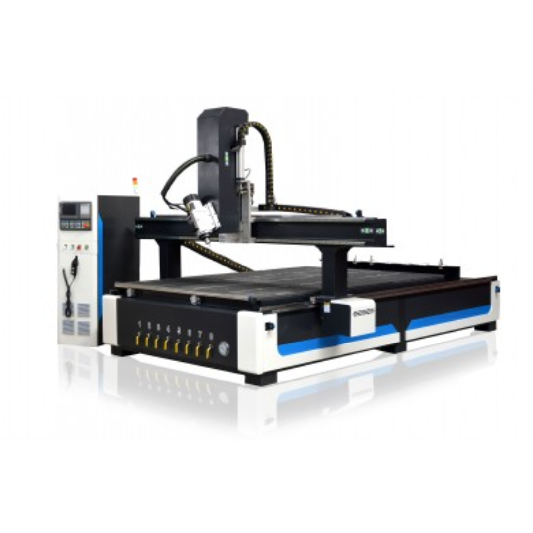 Castaly Universal CNC Router (4 Axis Head) side view showing extended gantry and precision machining structure