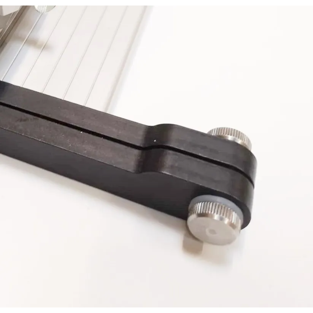 Close-up of Safetyspeed Helios Substrate Cutter cutting head showing blade housing and adjustment mechanism.