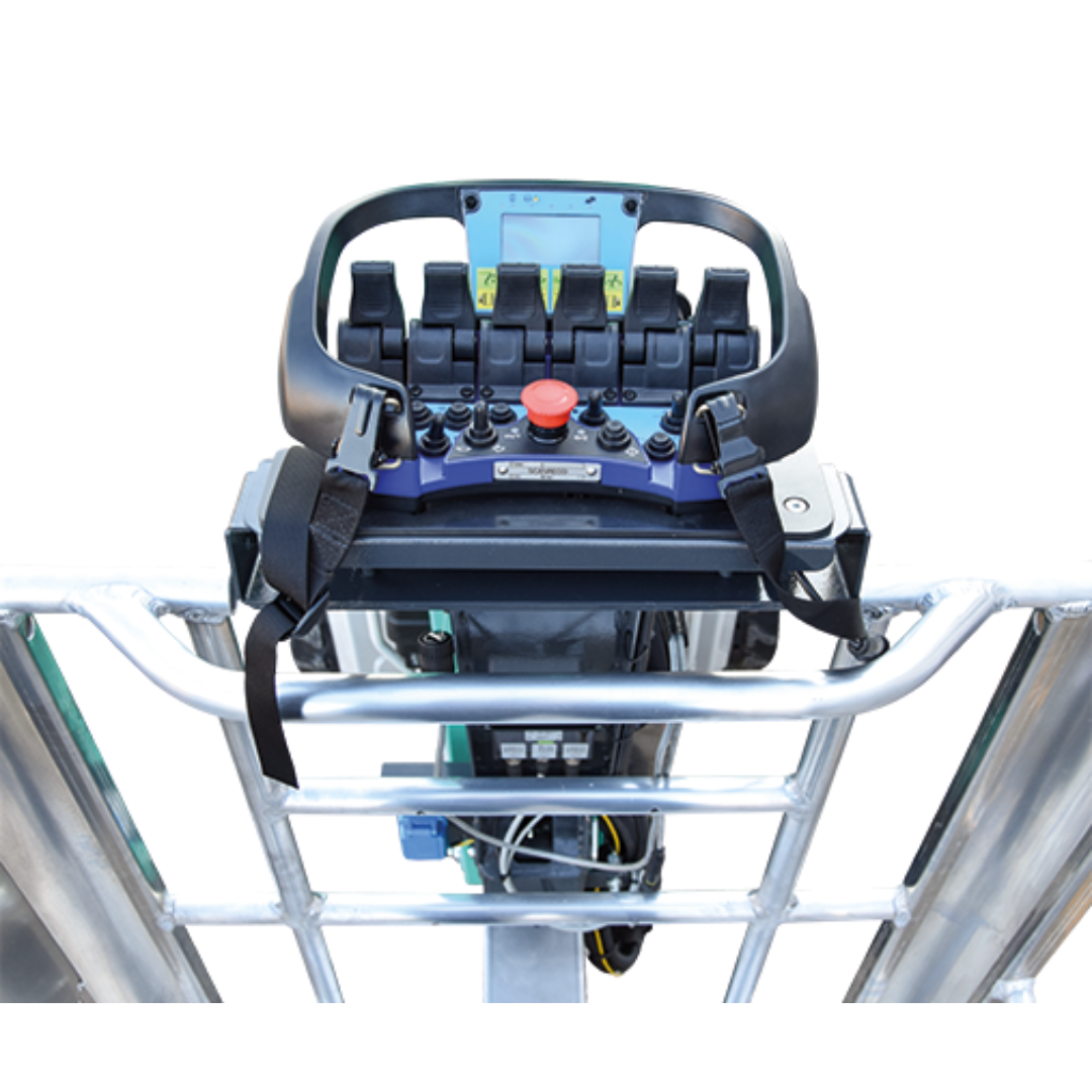 Close-up view of IMER IM R13 Articulated & Telescopic Lift operator controls and upper boom assembly designed for precise elevated positioning and safe operation.