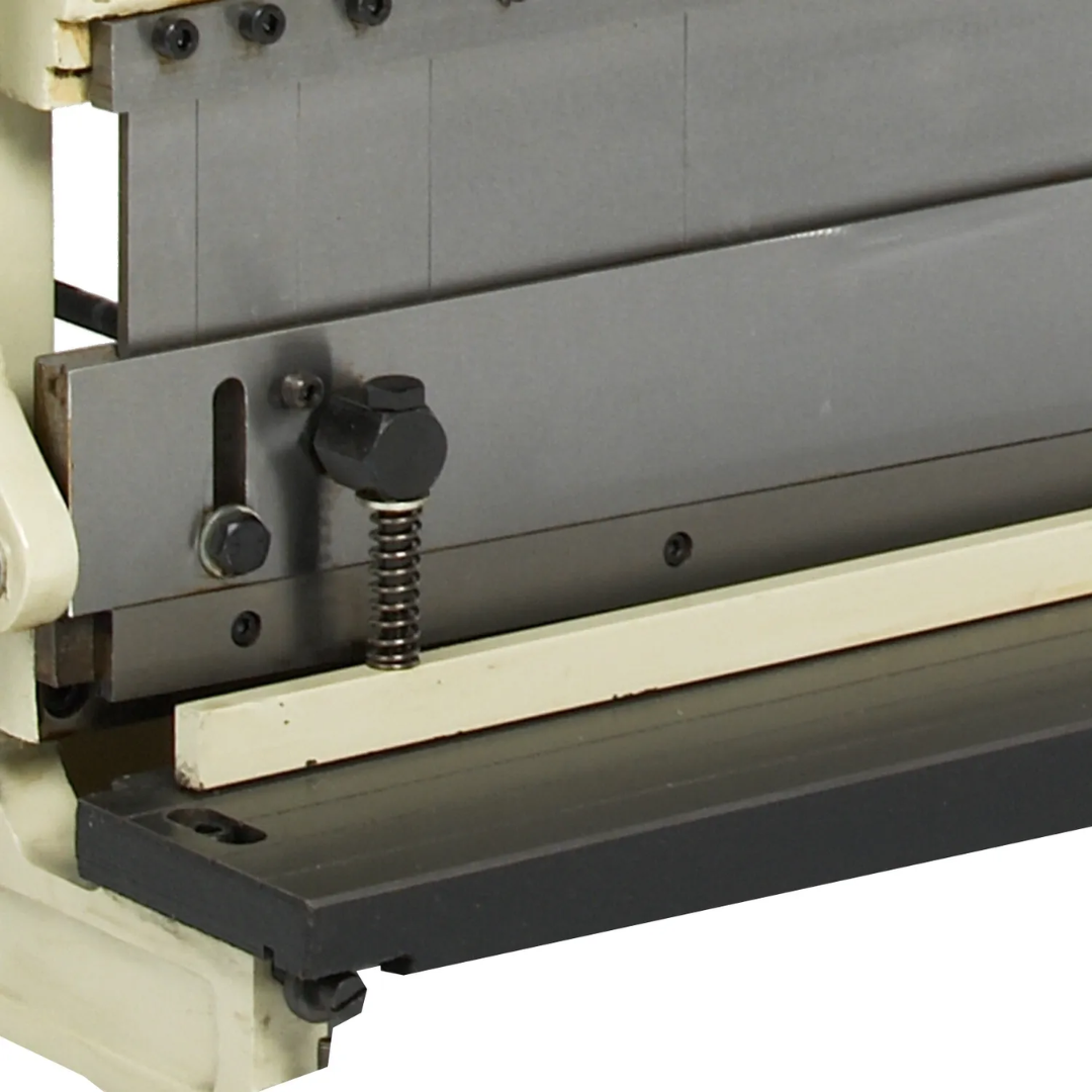 Detailed view of the Baileigh 3-in-1 Shear Brake Roll Machine SBR-4020 1006968 bending and clamping mechanism engineered for consistent forming and fabrication results.