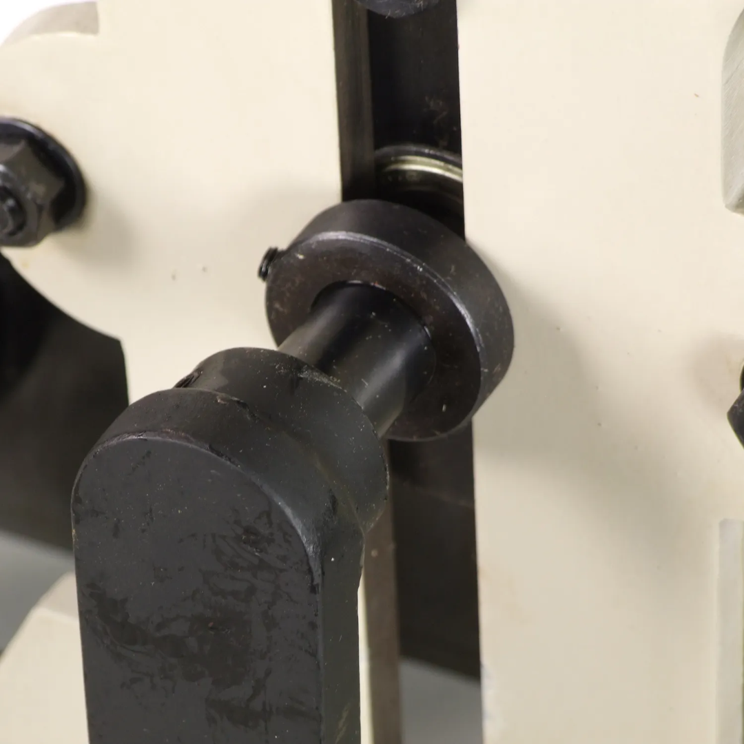 Drive component close-up on the Baileigh Radius Bender - (R-M7) 1006861 highlighting the rugged construction designed for repeated fabrication use.