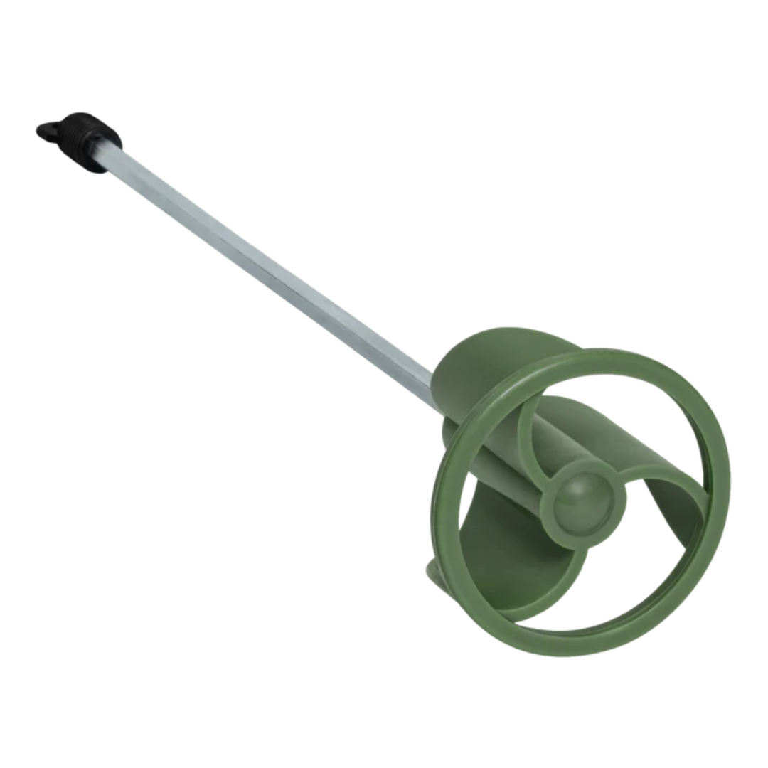 Dual-view of Ecopoxy Epoxy Mixer attachments showing paddle design for epoxy mixing efficiency.