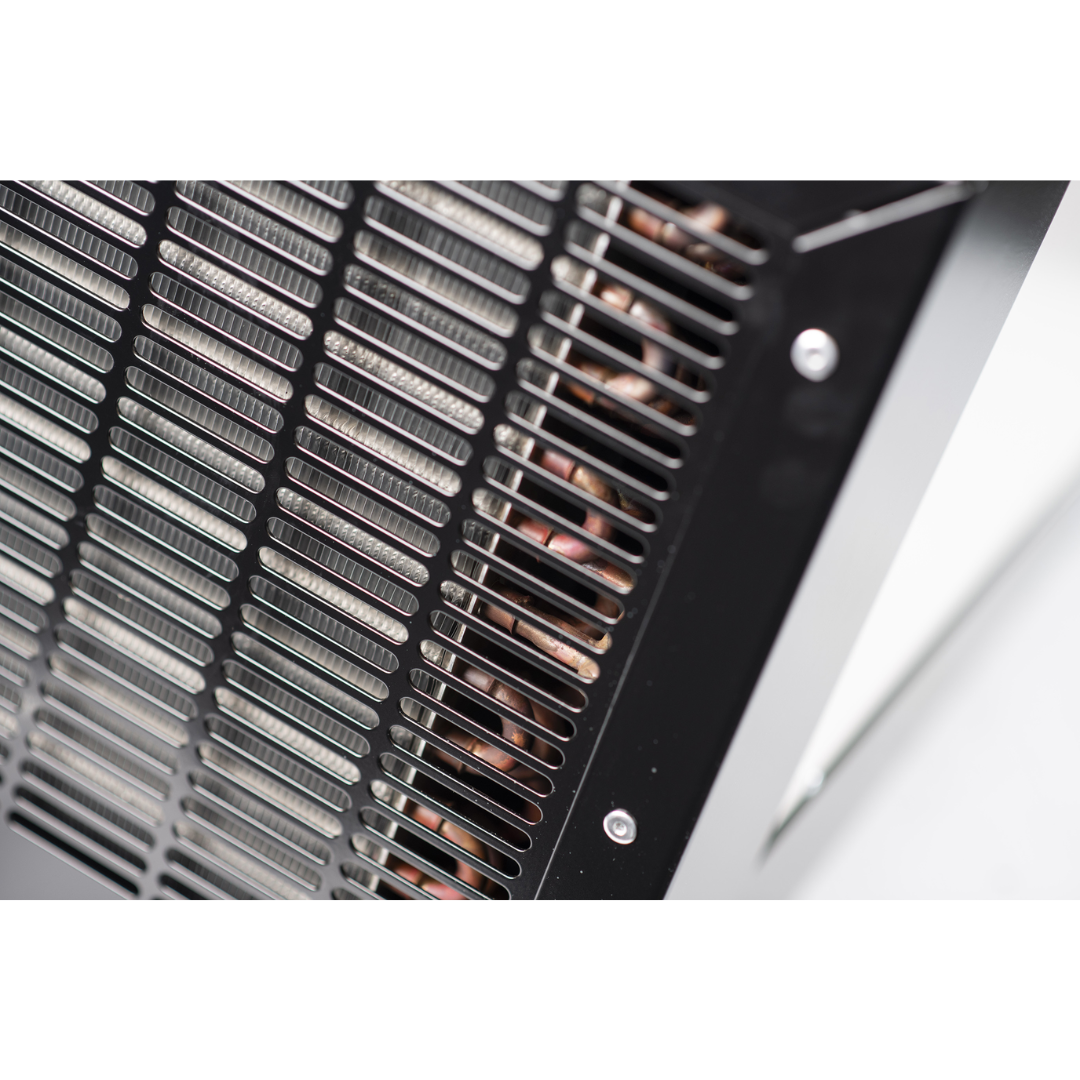 Ebac CD100E Dehumidifier 10273GY-US industrial dehumidifier rear coil and airflow grille detail