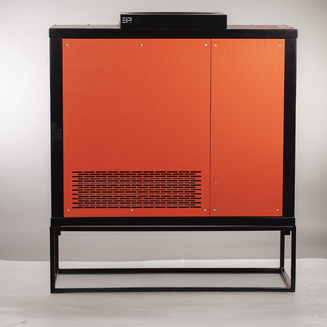 Ebac CD425-D 220V industrial dehumidifier front view with heavy-duty steel cabinet, elevated mounting frame, and high-capacity air intake