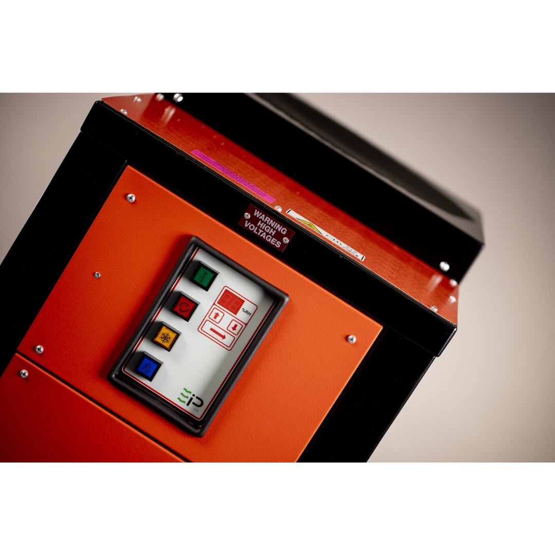 Ebac CD425-D 460V industrial humidity control unit digital control panel close-up with humidity adjustment display