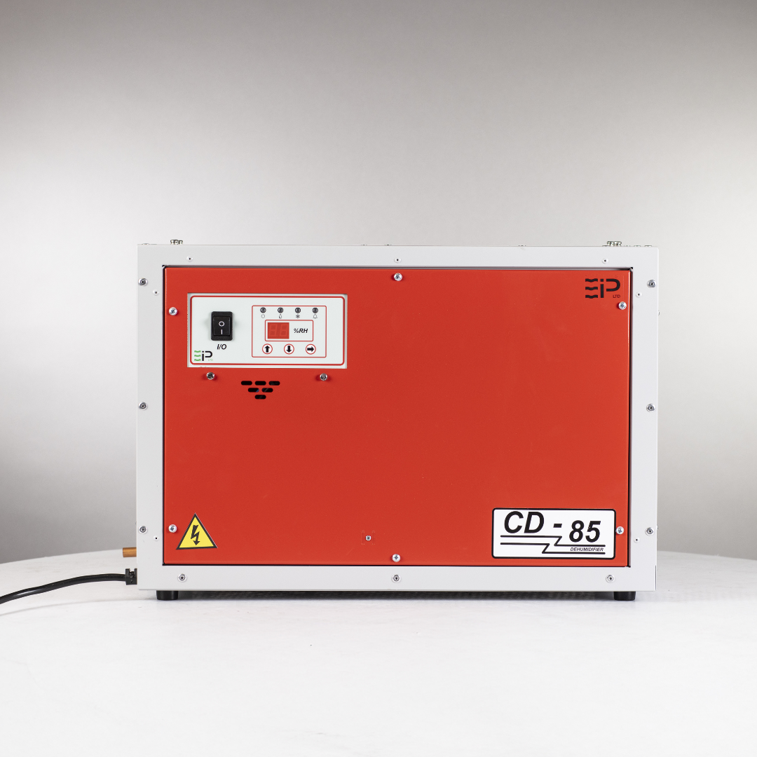 Ebac CD85-D Dehumidifier 11293GL-US commercial dehumidifier rear panel view with control interface and electrical connection