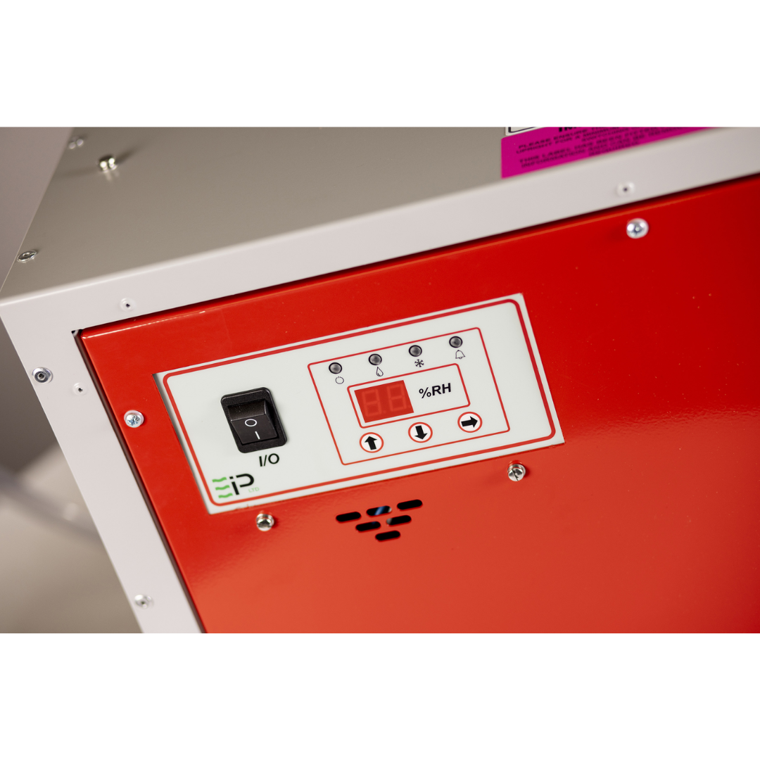 Ebac CD85-D Dehumidifier 11293GL-US industrial dehumidifier close-up of control panel and system indicators