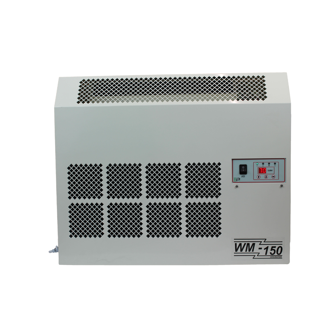 Ebac WM150-D Dehumidifier 11285DL-US wall mount dehumidifier front airflow grille and digital humidity control display