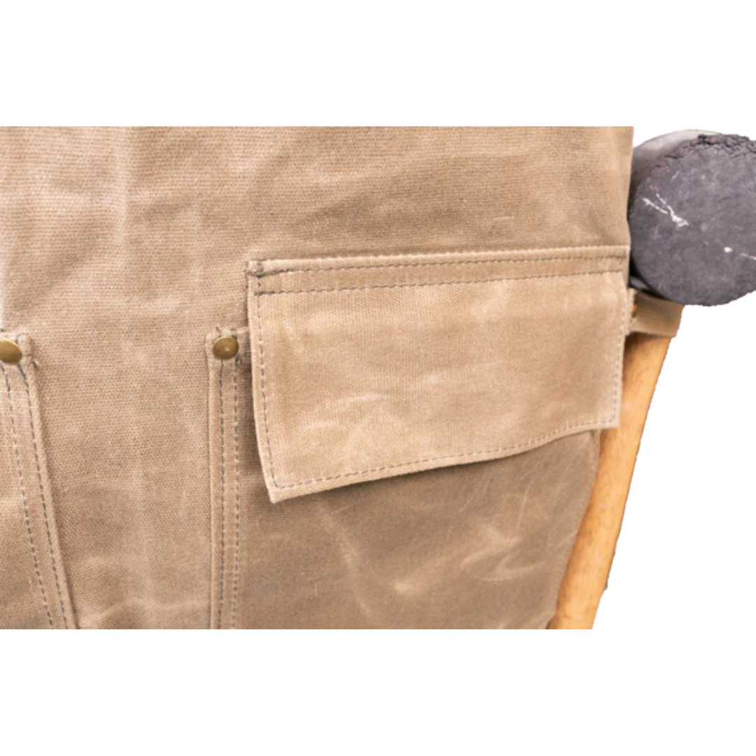Ecopoxy Canvas Apron EPAPR10-CV durable canvas fabric with reinforced stitching for long-lasting shop use.
