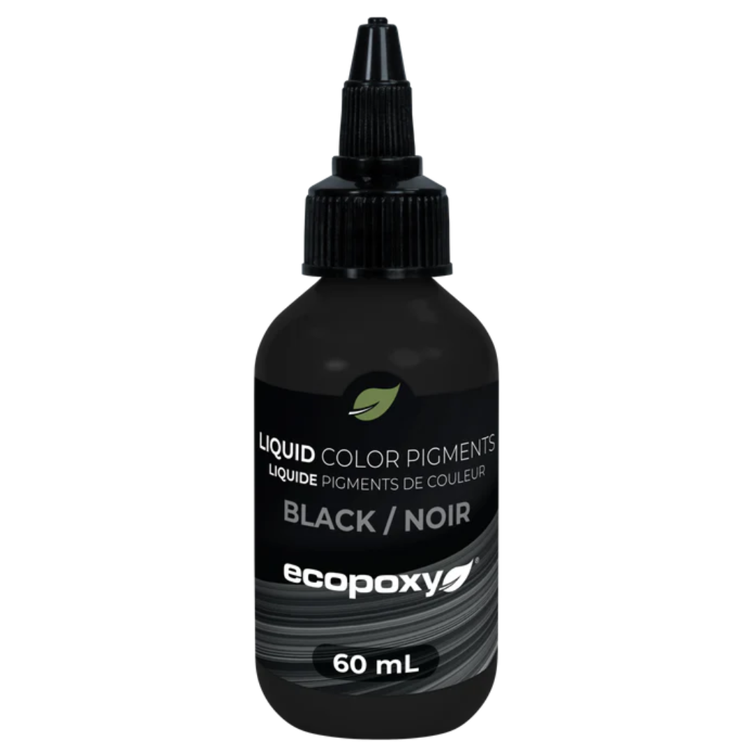 Ecopoxy Liquid Color Pigments individual black bottle for bold, opaque resin effects.