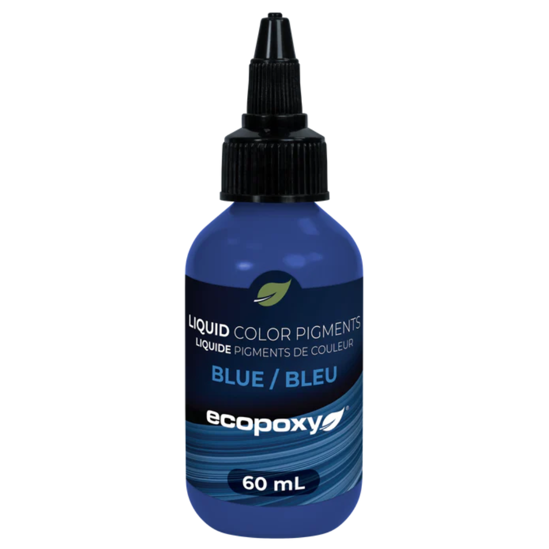 Ecopoxy Liquid Color Pigments individual blue bottle for deep, rich epoxy coloring.