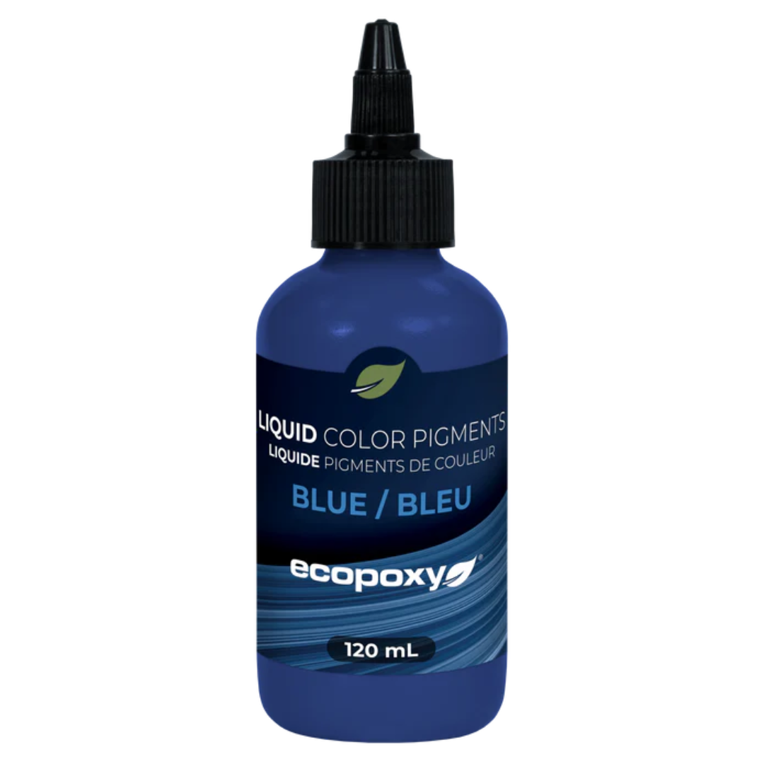Ecopoxy Liquid Color Pigments individual green tone bottle for natural resin coloring.