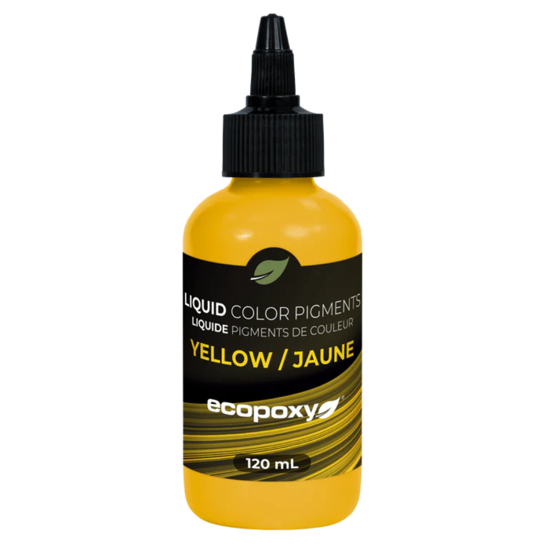 Ecopoxy Liquid Color Pigments individual orange tone bottle for vibrant resin applications.
