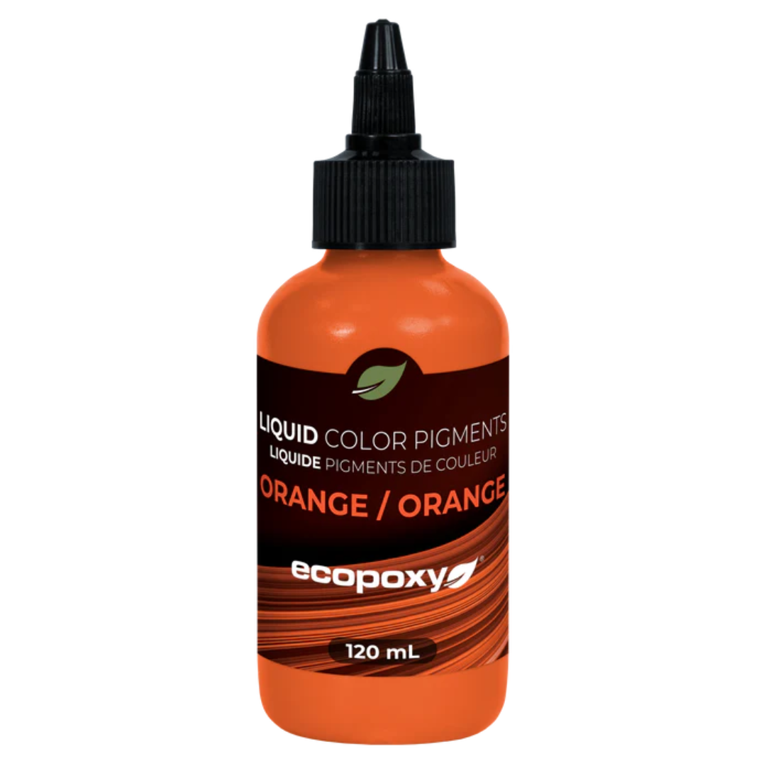 Ecopoxy Liquid Color Pigments individual red tone bottle for custom color mixing.