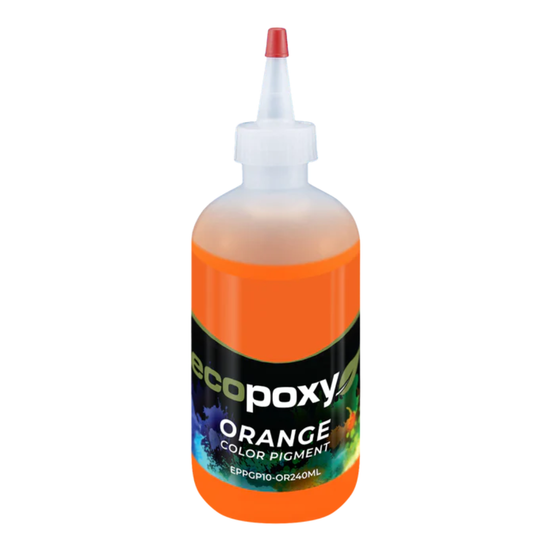 Ecopoxy Liquid Color Pigments large bottle dispensing into epoxy for high-volume applications.