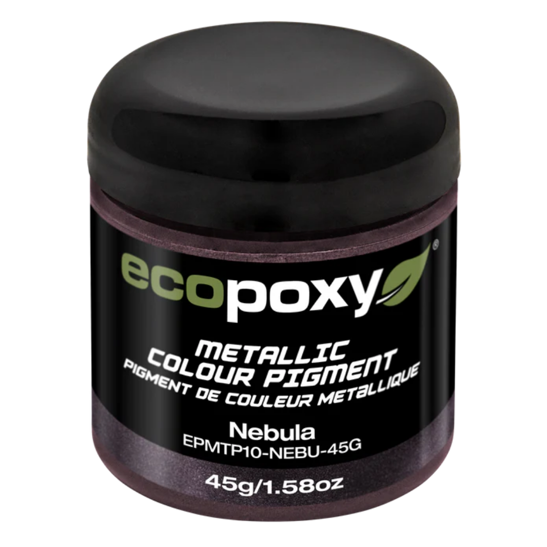 Ecopoxy Metallic Color Pigments black variant jar for dramatic metallic depth