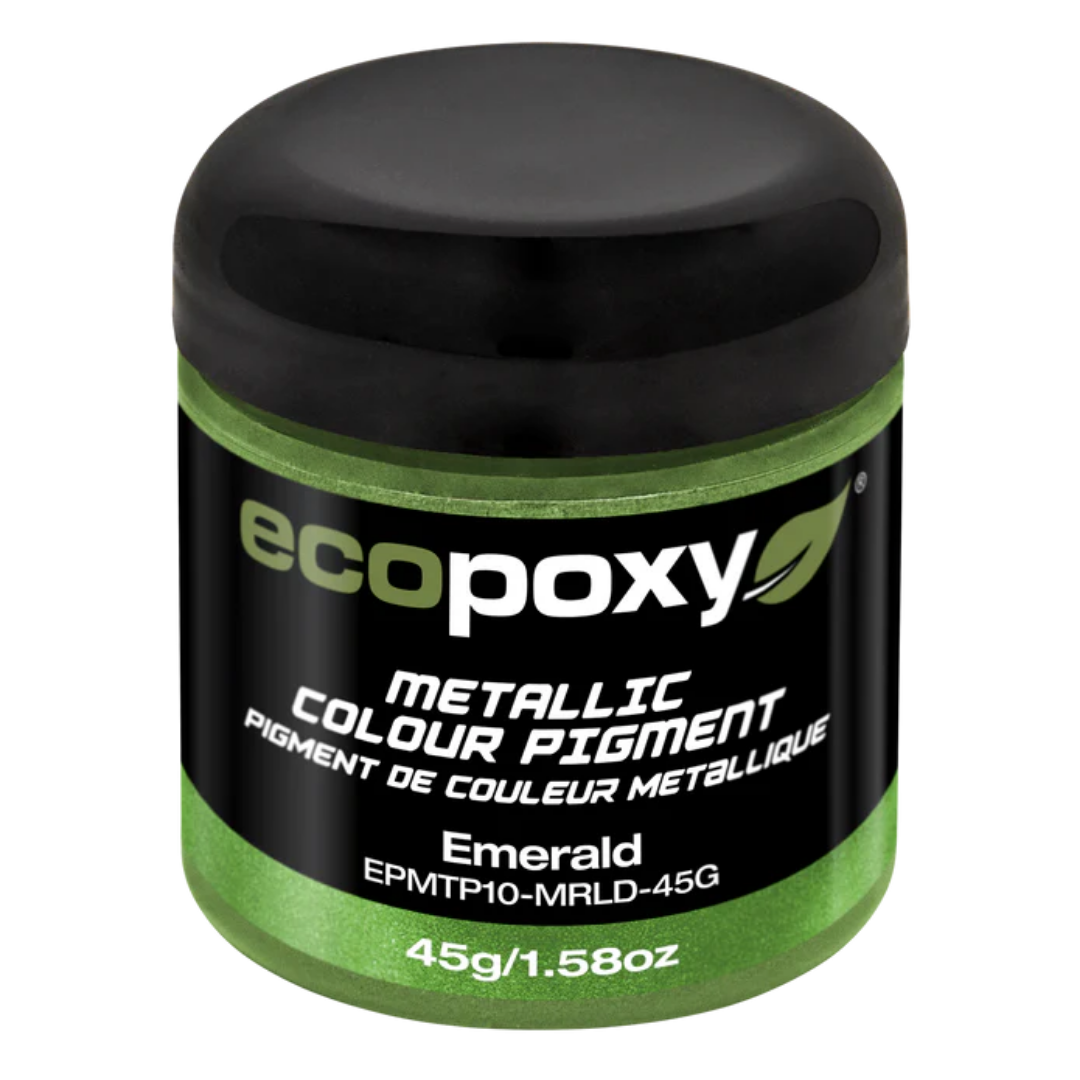 Ecopoxy Metallic Color Pigments black variant jar for dramatic metallic depth