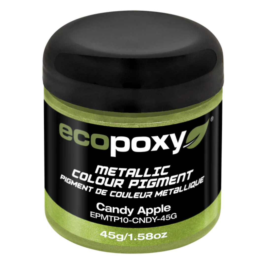 Ecopoxy Metallic Color Pigments blue variant jar for deep, shimmering finishes