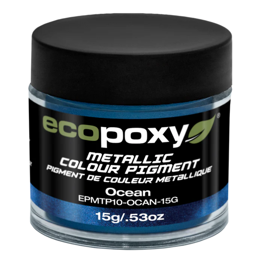Ecopoxy Metallic Color Pigments gold variant jar for bright reflective finishes
