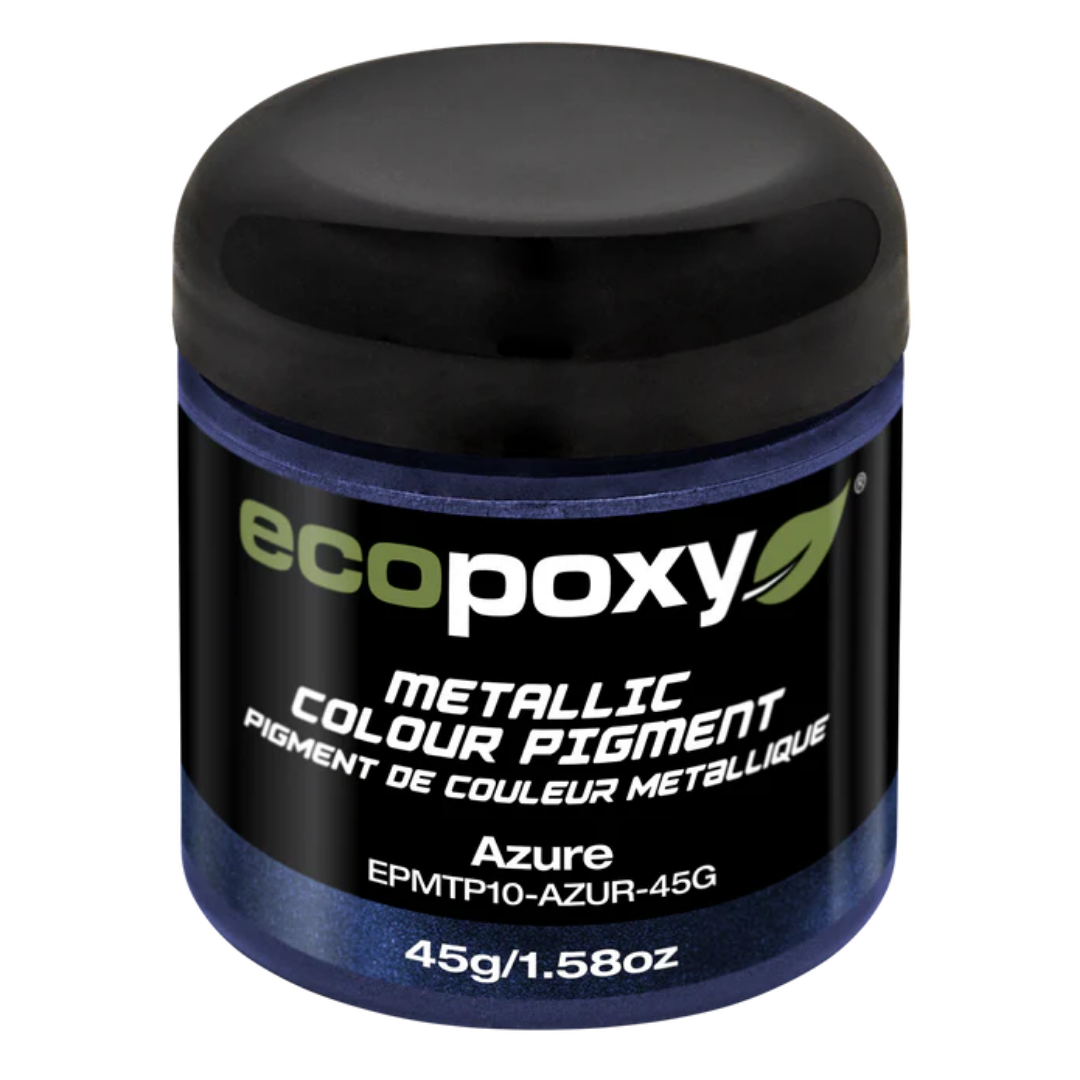 Ecopoxy Metallic Color Pigments green variant jar for unique metallic color effects