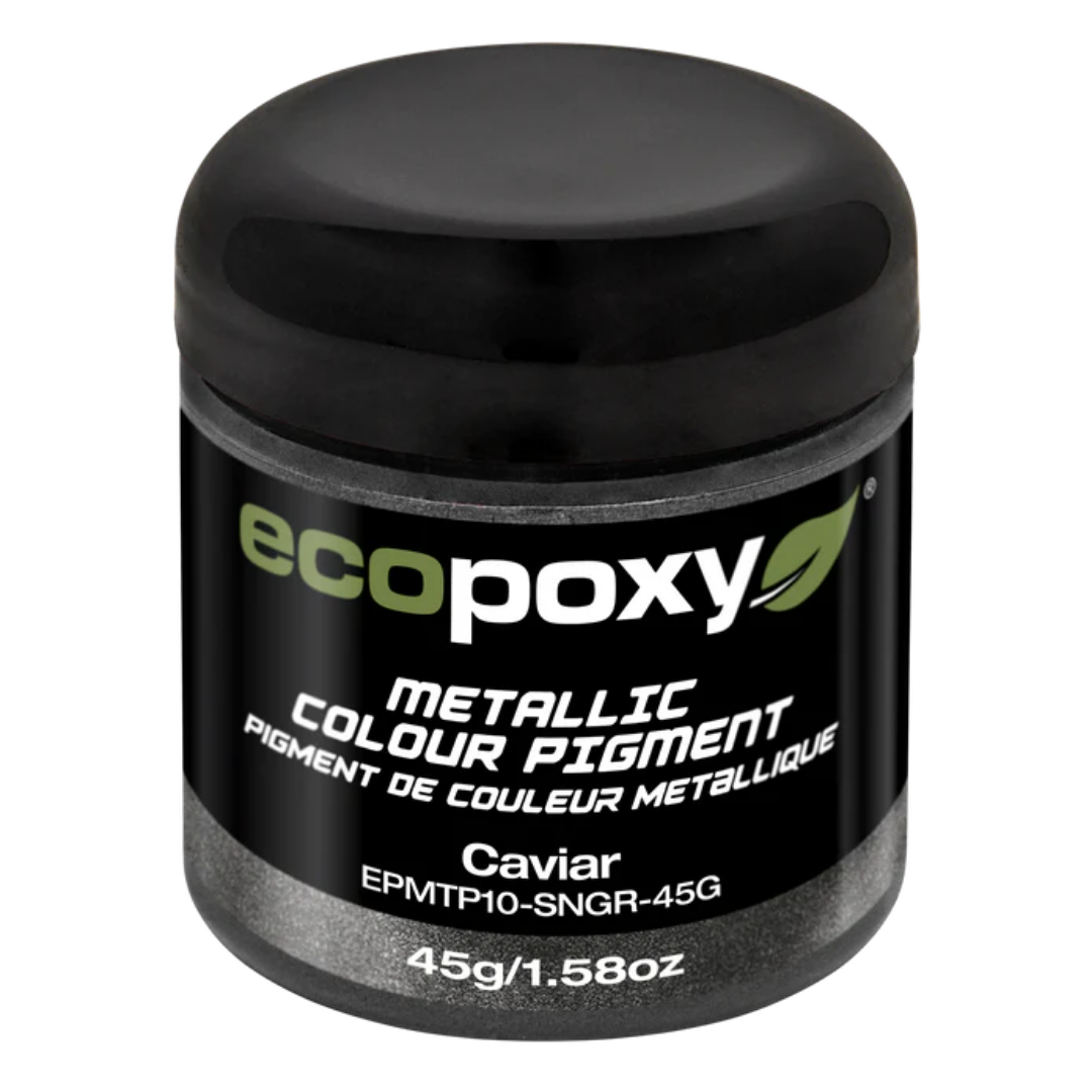 Ecopoxy Metallic Color Pigments green variant jar for unique metallic color effects