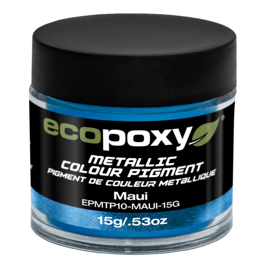Ecopoxy Metallic Color Pigments red variant jar for deep, vibrant finishes