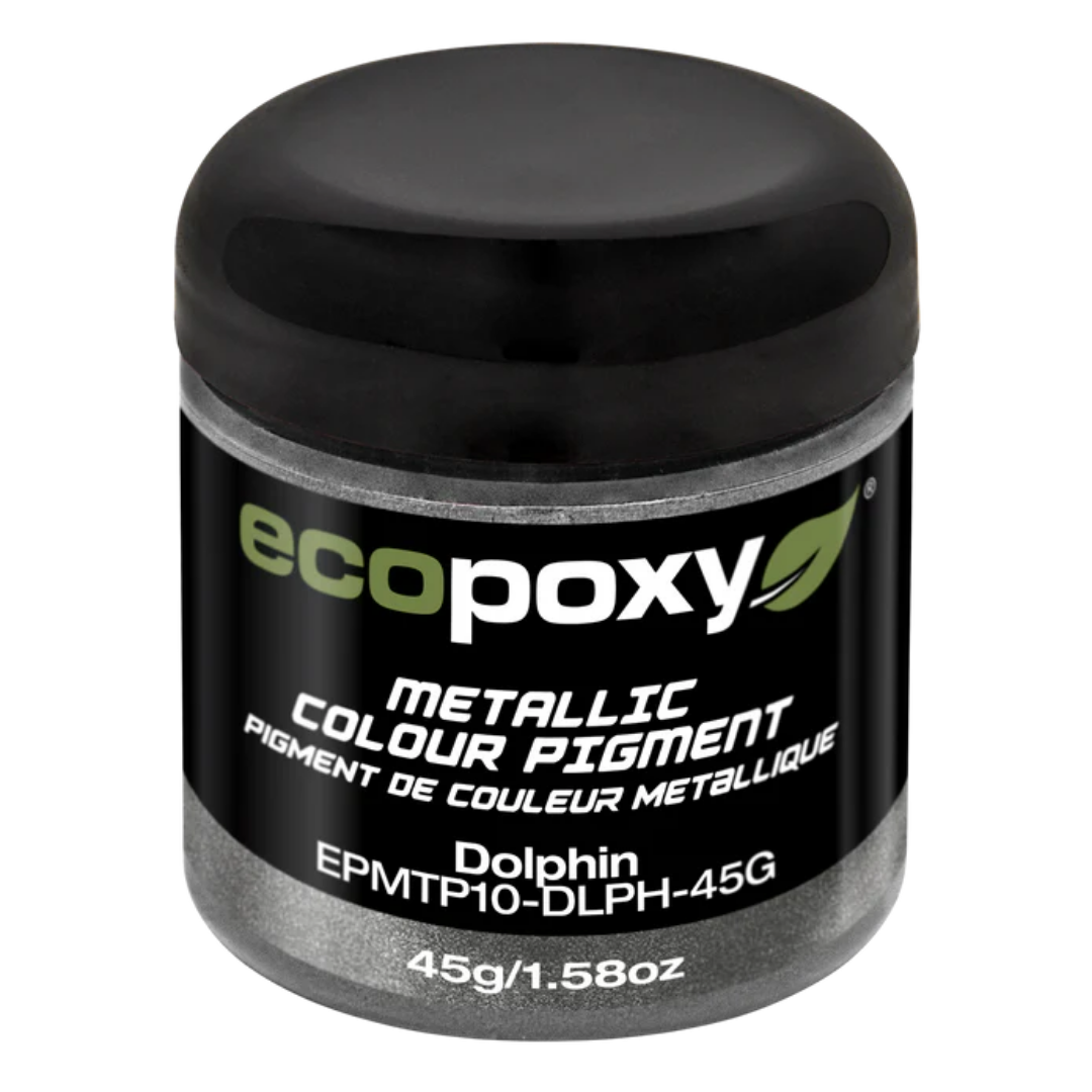 Ecopoxy Metallic Color Pigments silver variant jar for high-reflective epoxy applications