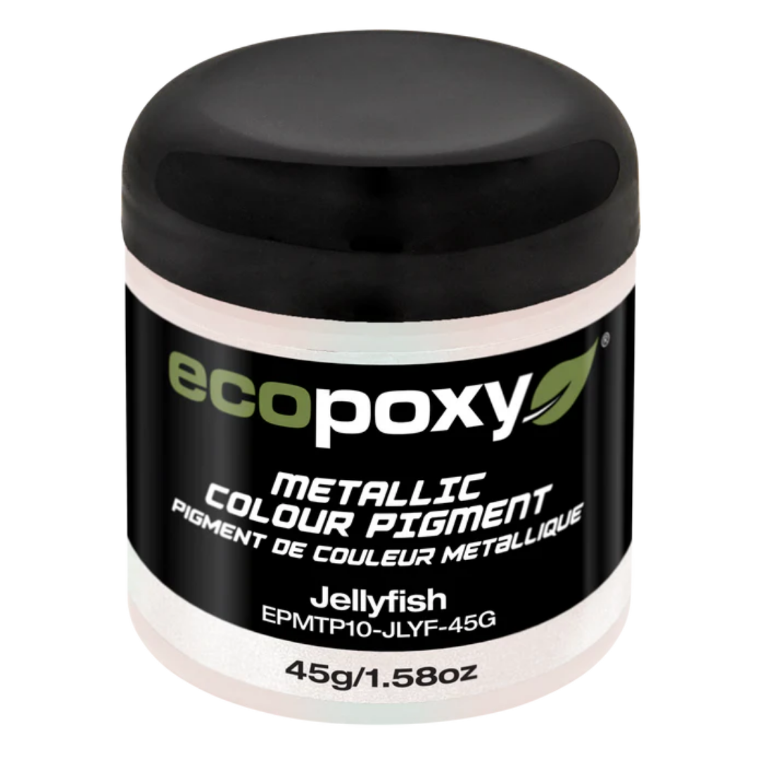 Ecopoxy Metallic Color Pigments silver variant jar for high-reflective epoxy applications
