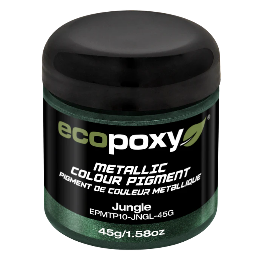 Ecopoxy Metallic Color Pigments teal variant jar for vibrant ocean-inspired effects