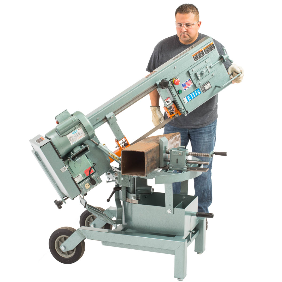 Ellis 1600 Mitre Band Saw – Horizontal & Vertical Metal Cutting, 10″ Capacity