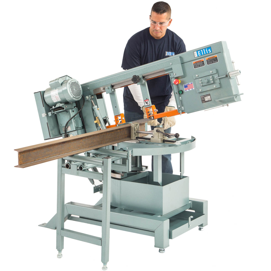 Ellis 1800 Mitre Band Saw – Horizontal & Vertical Metal Cutting, 14″ Capacity