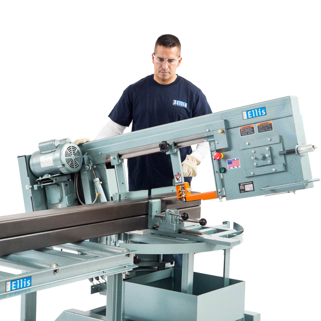 Ellis 2000 Mitre Band Saw – Horizontal & Vertical Metal Cutting, 17″ Capacity