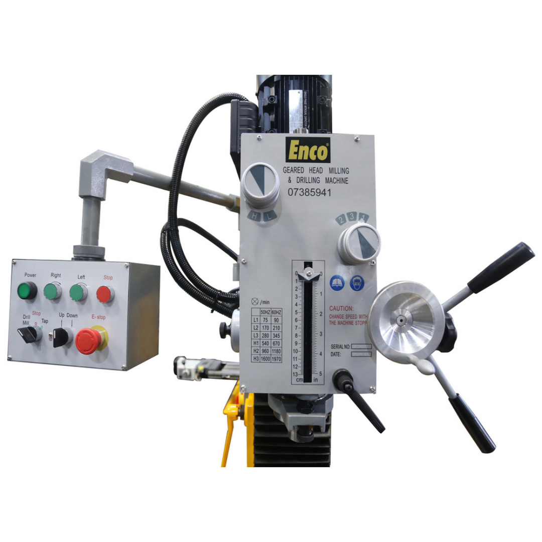 Enco Mill Drill Machines ZX7045 control panel and operator station providing convenient machine control for precision milling and drilling tasks.
