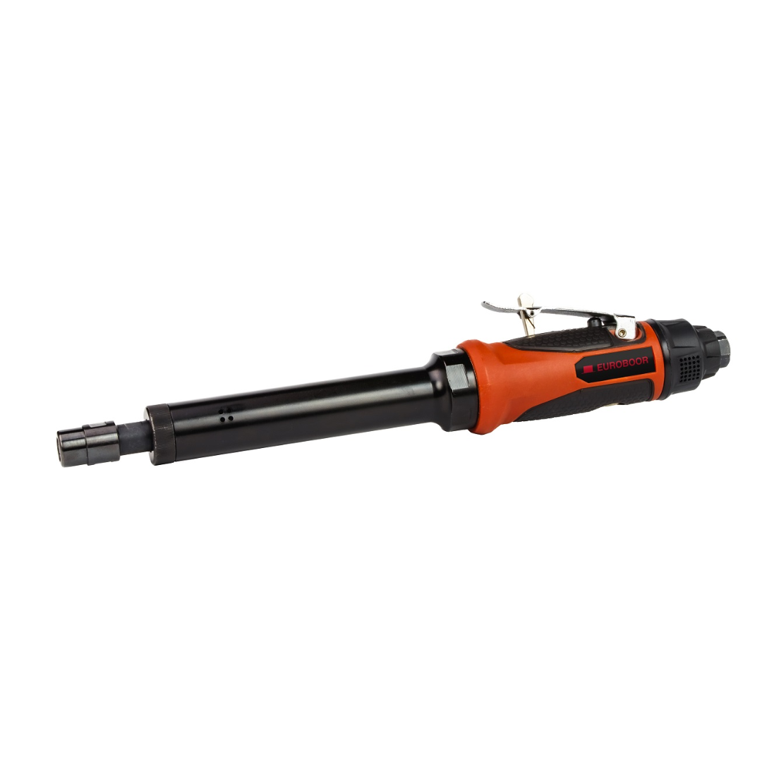 Euroboor ADG.2E Air Die Grinder extended straight pneumatic die grinder tool highlighting the long-reach design for grinding and finishing inside deep or restricted work areas