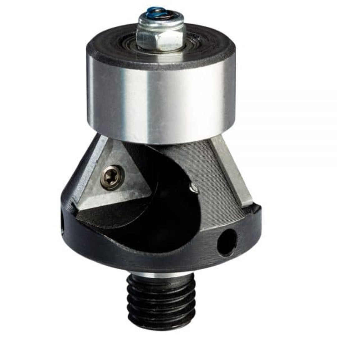 Euroboor B45S.1011A Milling Head for B45S beveling machine featuring precision cutting inserts designed for accurate 45° metal edge beveling and weld preparation