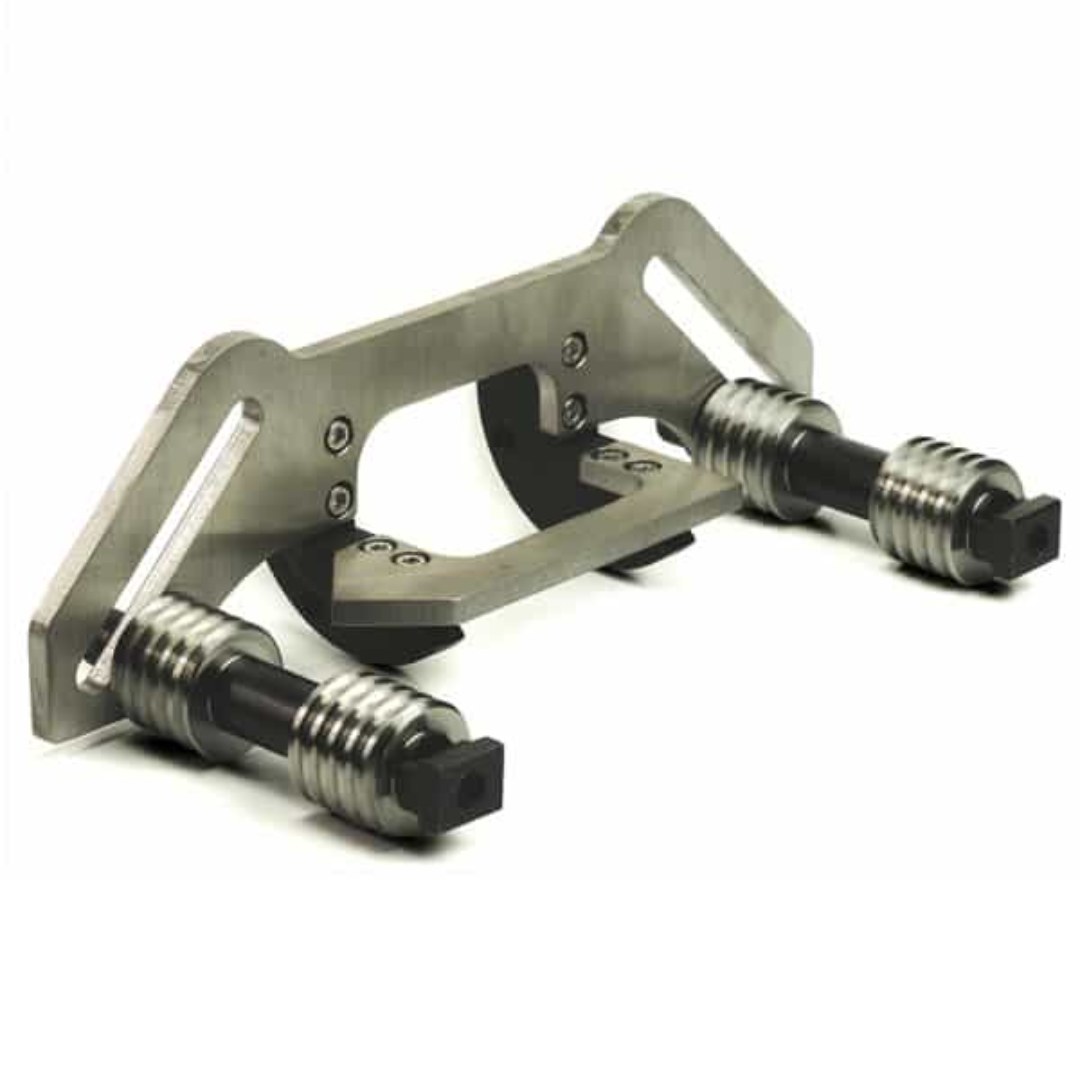 Euroboor B60.1020S Bevelling Accessory Set angled view showing mounting frame and guide system for precision beveling with B60 and B60S machines
