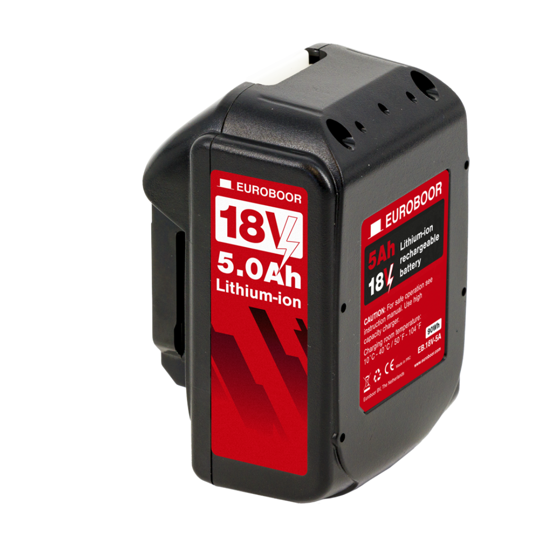 Euroboor EB.18V-5A Battery 18V 5.0Ah lithium-ion power tool battery designed for Euroboor cordless magnetic drills and metalworking tools