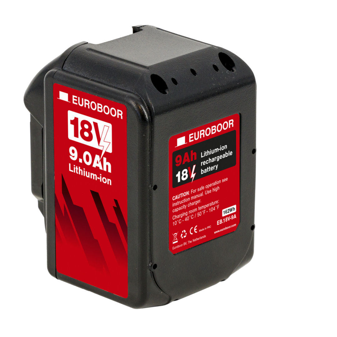 Euroboor EB.18V-9A Battery high-capacity 18V 9.0Ah lithium-ion battery designed for Euroboor cordless magnetic drills and metalworking tools