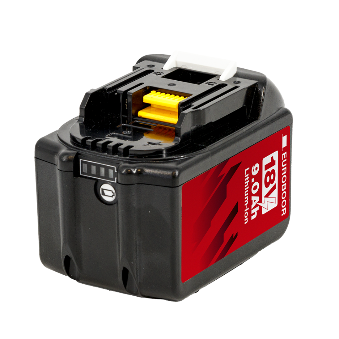 Euroboor EB.18V-9A Battery rechargeable 18V 9.0Ah lithium-ion power pack compatible with Euroboor cordless magnetic drilling machines and metalworking tools