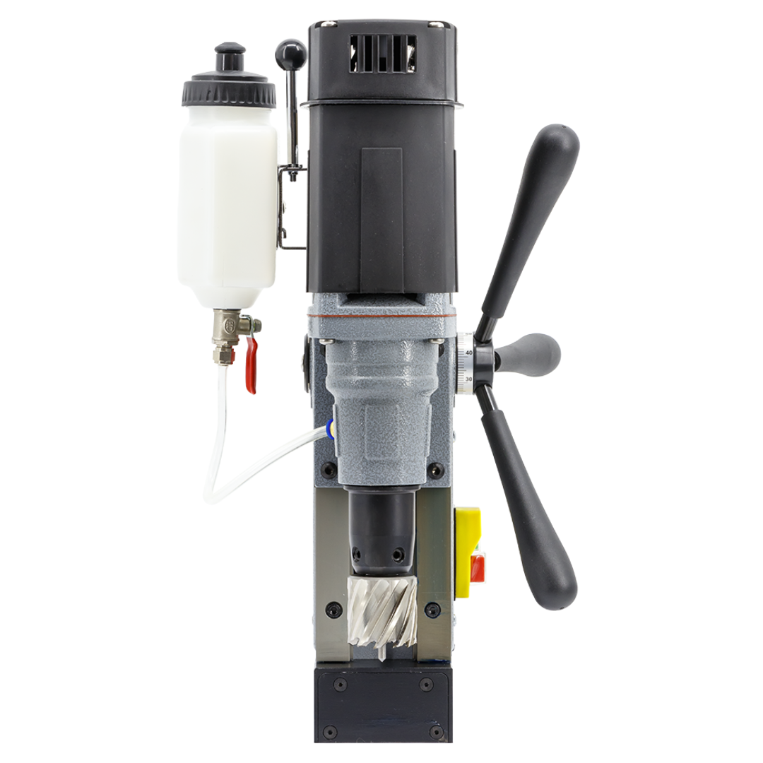 Euroboor ECO.50S Magnetic Drilling Machine vertical drilling configuration with lubrication system and industrial gearbox for consistent annular cutting performance