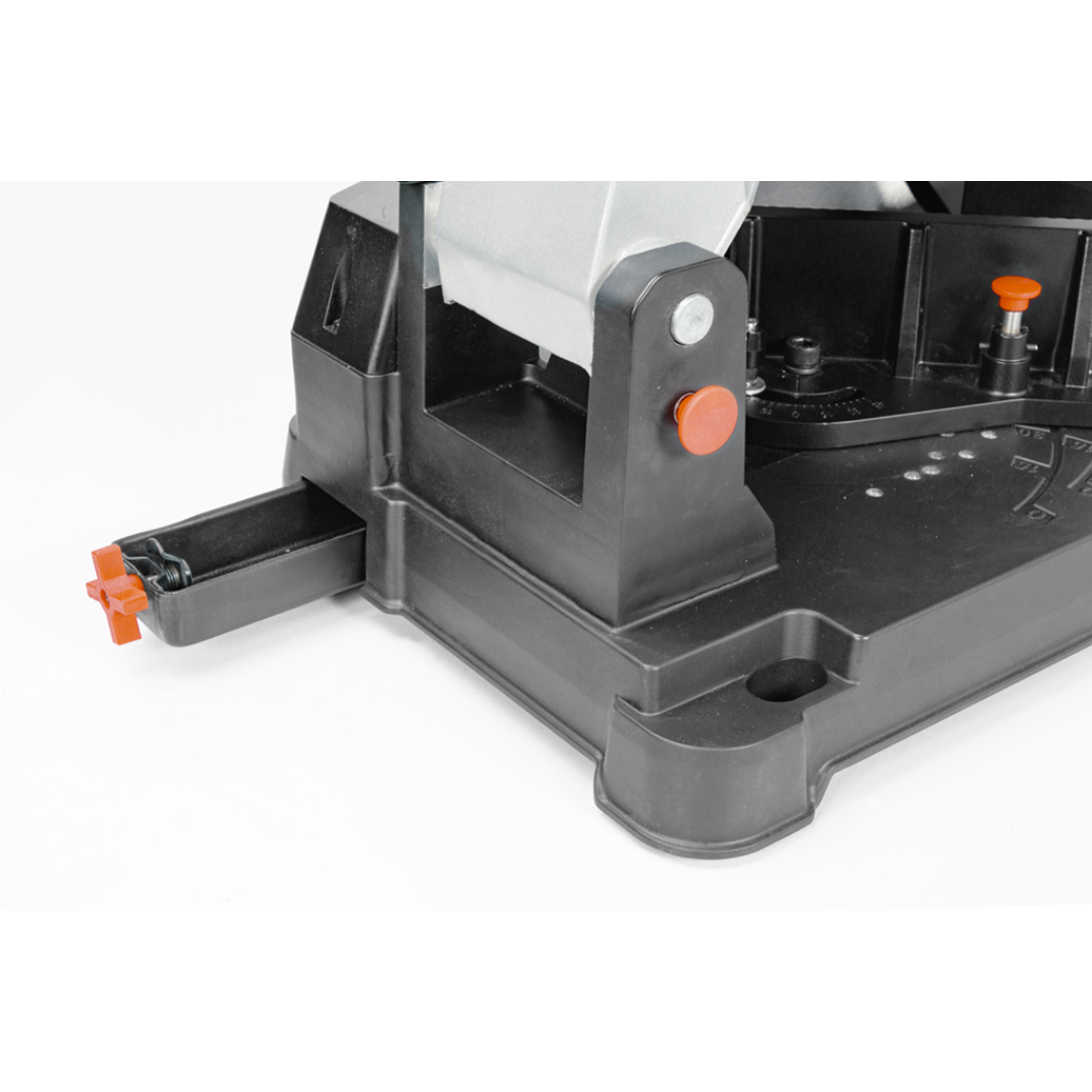 Euroboor EDC.355 Dry Cut Saw base and support structure highlighting the heavy-duty construction for stable cutting performance