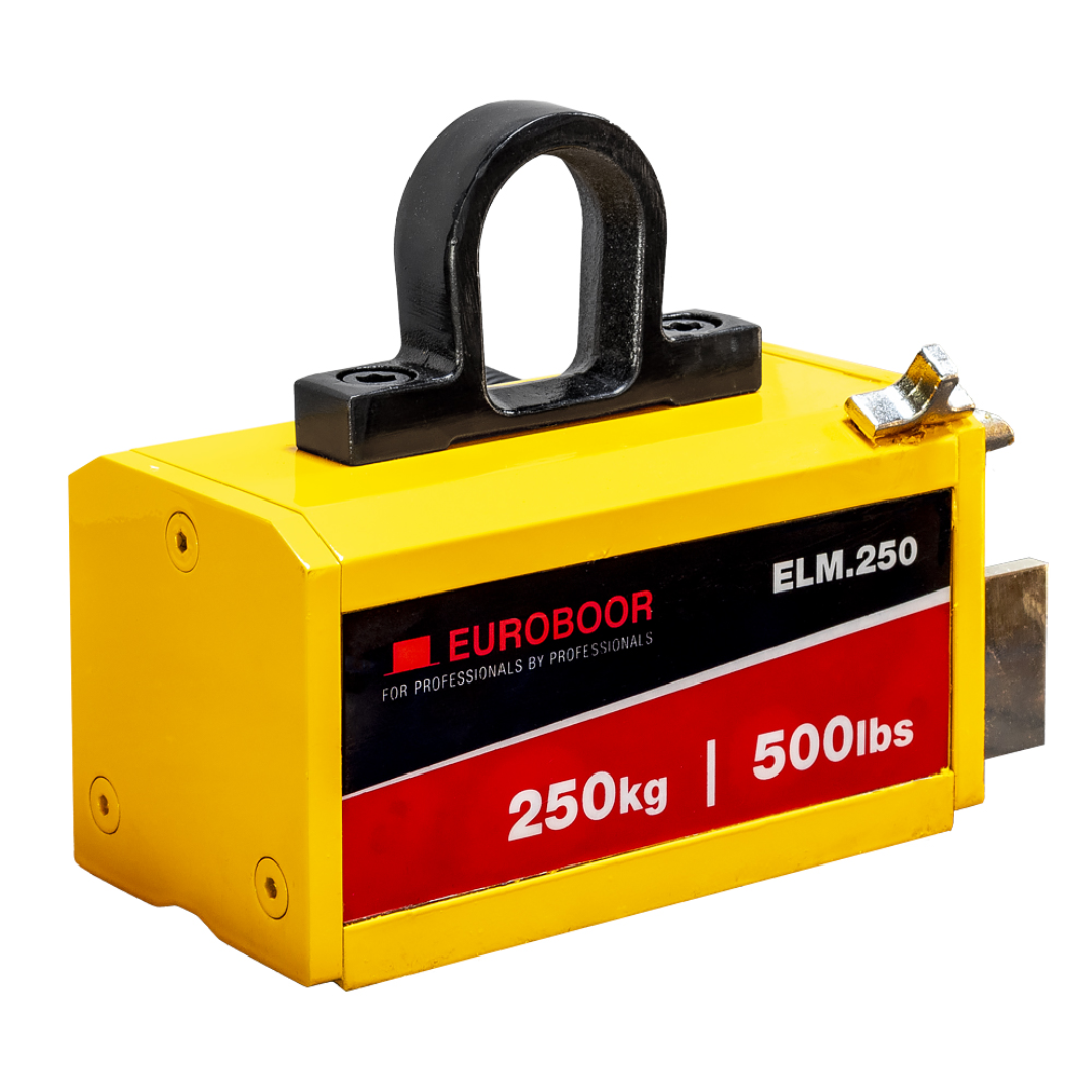 Euroboor ELM.250 Lifting Magnet permanent magnetic lifter with 250 kg lifting capacity designed for safe handling of steel plates and metal components