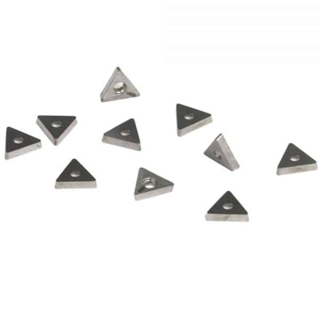 Euroboor LKS.20 Cutting Plate for B45,B45S triangular carbide cutting inserts arranged individually demonstrating the cutting geometry used for Euroboor B45 and B45S beveling systems