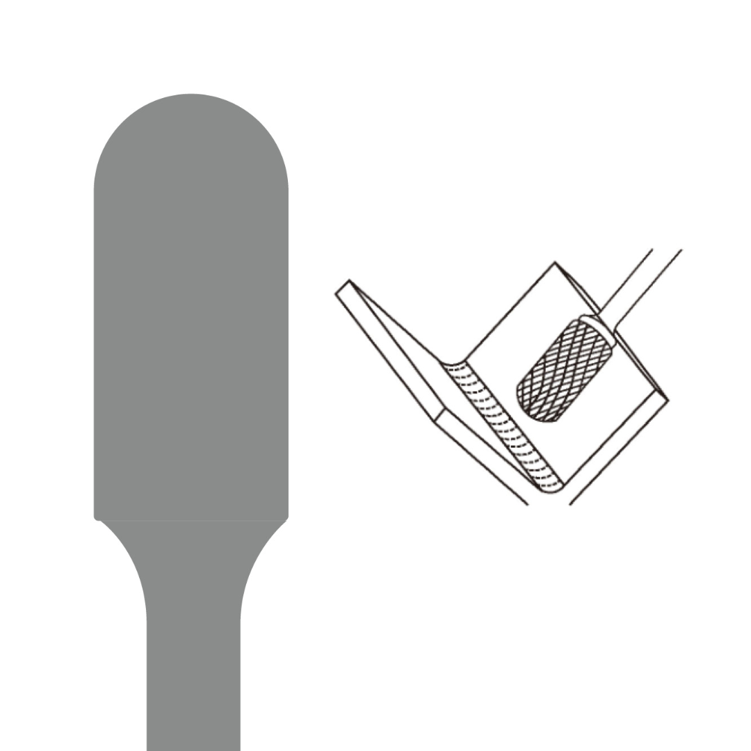 Euroboor SC Carbide Burr technical profile illustrating ball nose cylindrical burr geometry