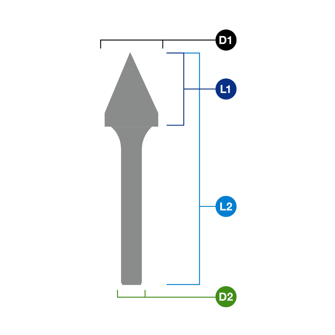 Euroboor SJ-5DC Carbide Burr spiral fluted carbide burr for efficient material removal and grinding
