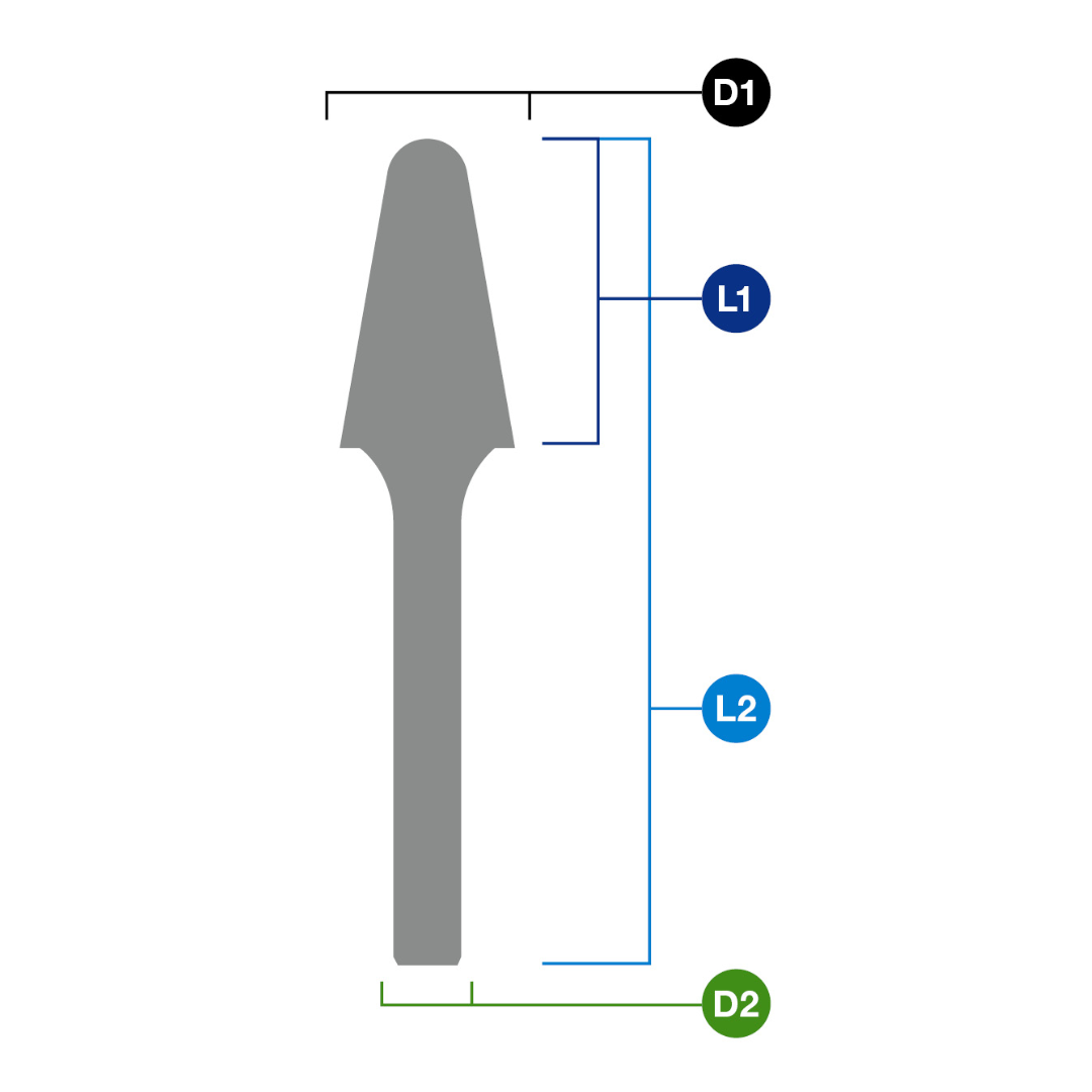 Euroboor SL Carbide Burr spiral fluted rotary burr for high-speed metal grinding applications