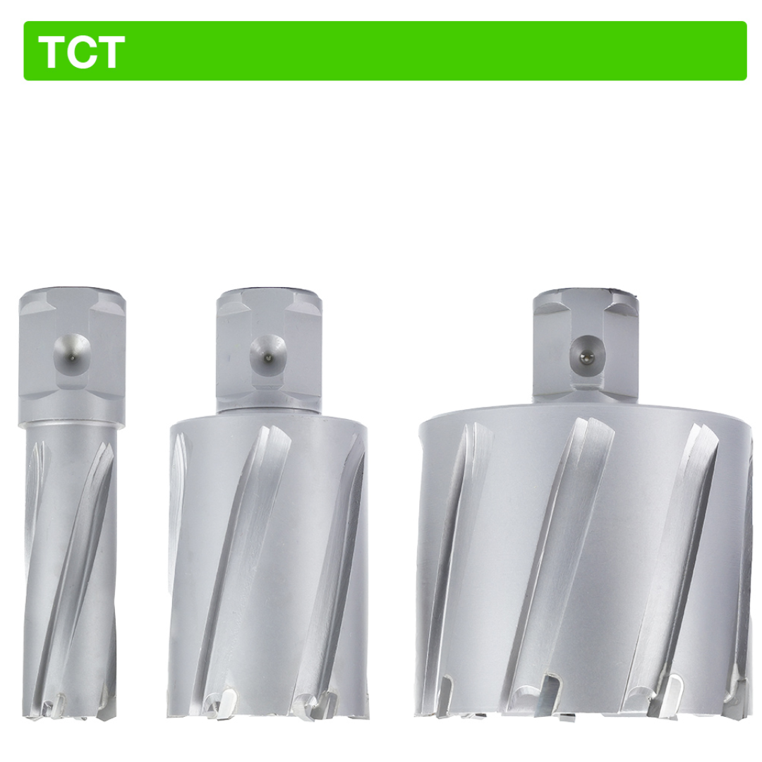 Euroboor TCT 4" Depth Annular Cutter tungsten carbide tipped annular cutter designed for deep drilling in hardened steel, stainless steel, and high tensile strength metal materials